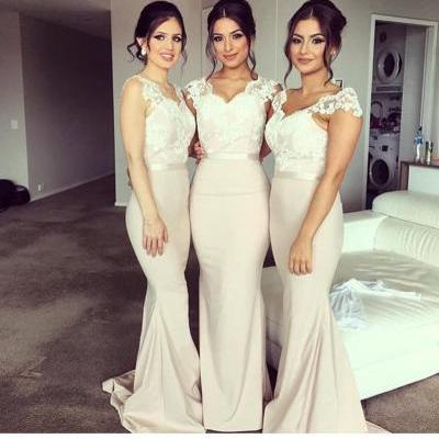 bridesmaid dress,lace cap sleeves v neck long mermaid bridesmaid dresses,elegant evening gowns,elegant formal dress