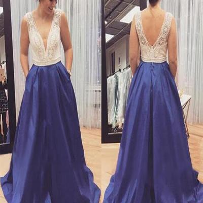 Long Custom prom dress, White Prom Dresses,Backless Prom Dress,Prom Dress,Prom Dresses,Formal Gown,Ball Gown Evening Gowns,Modest Party Dress,Prom Gown For Teens