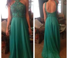 Green Prom Dress Long Evening Party Dresses ,Cheap Prom Dress,Formal ...