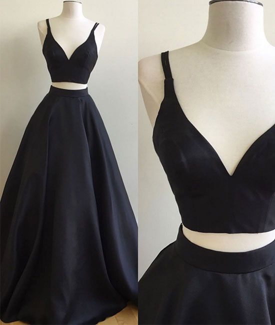 black formal crop top