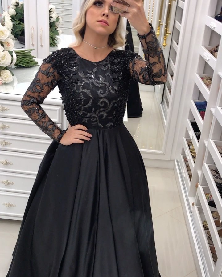 sheer sleeve prom dress