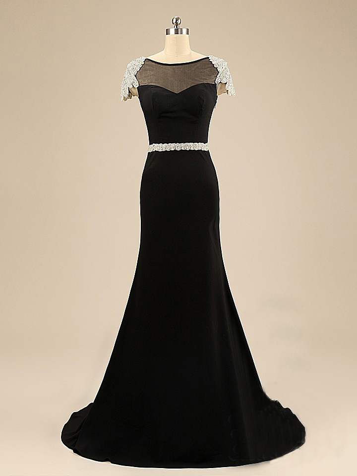 Black Prom Dresses,Backless Prom Dress,Chiffon Prom Dress,Mermaid Prom ...