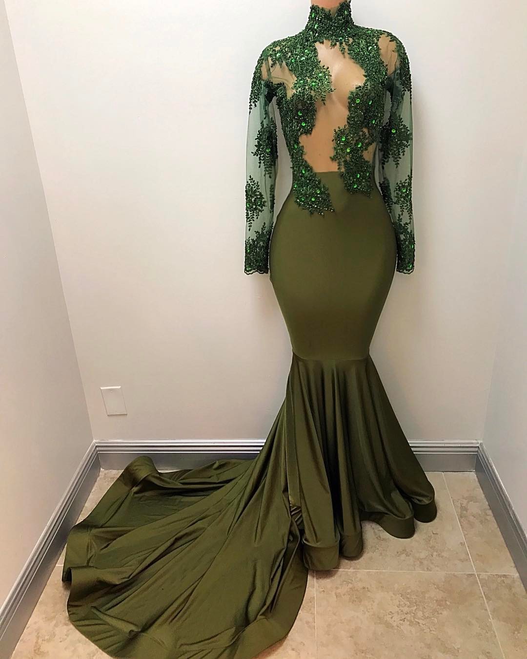 Long Sleeve Prom Dresses Corset