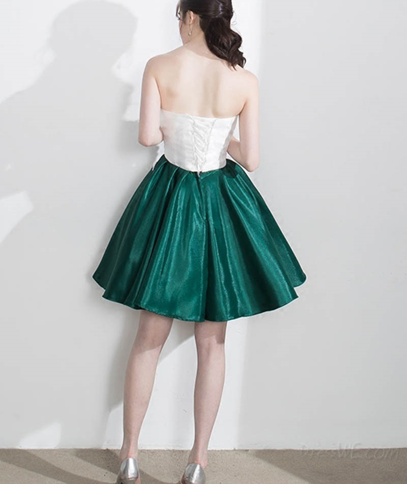 Light-colored suspenders, slim waist, high-end A-line short skirt, homecoming dress R3987 main image 1