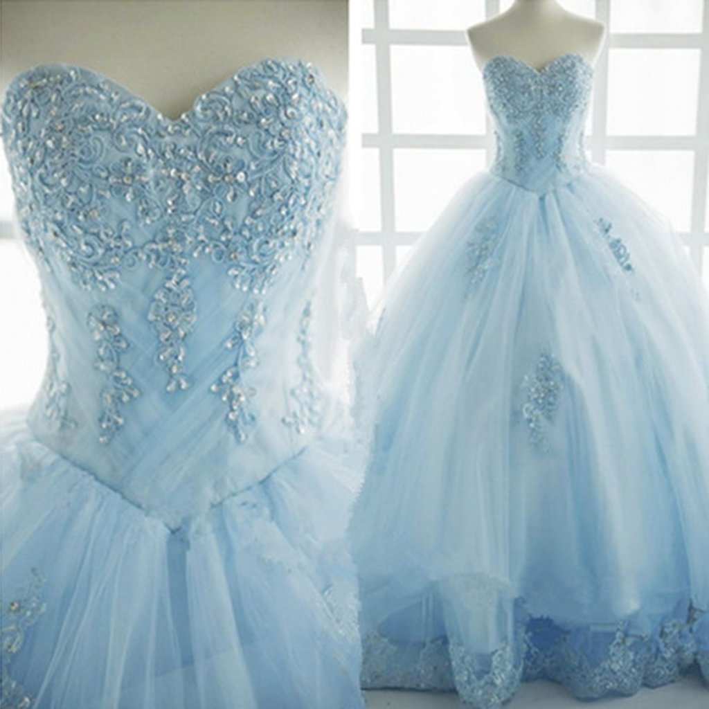ice blue formal gown