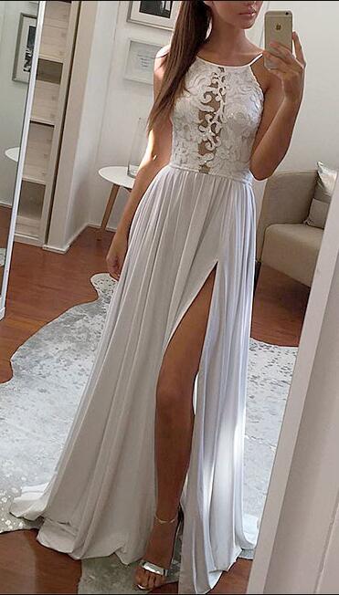 Simple Lace Prom Dresses