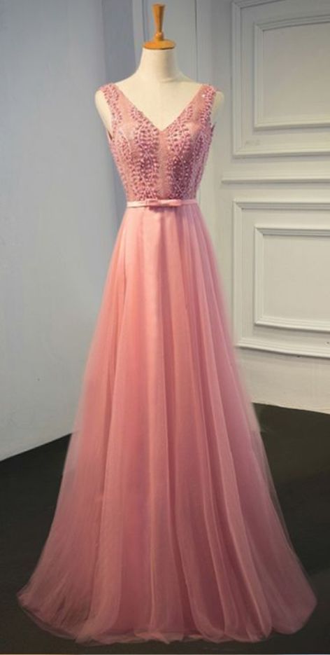 simple pink gown
