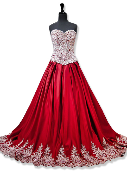 red and gold evening gowns