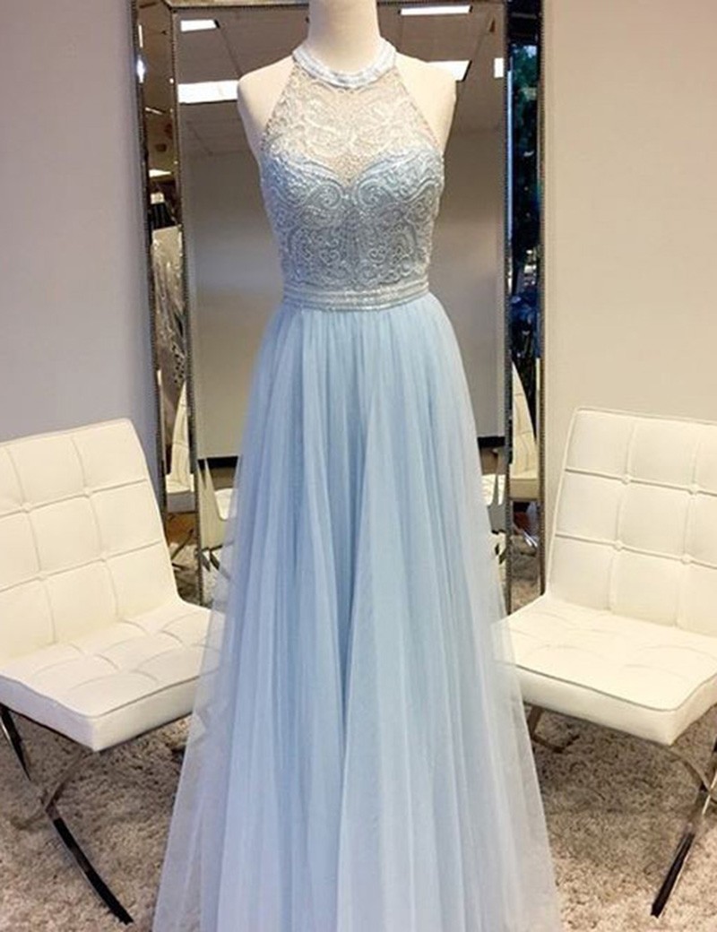 teal and silver prom dresses