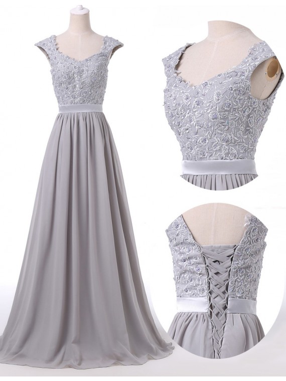grey colour gown design
