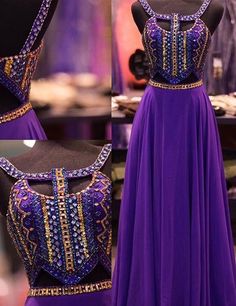 prom dresses purple and gold