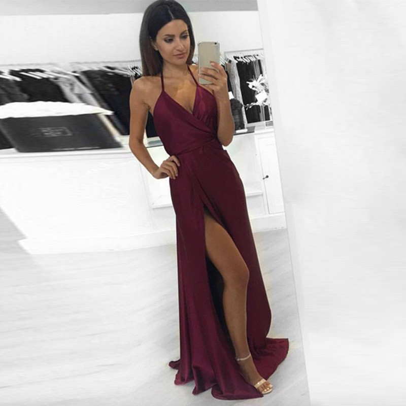 maroon sexy dresses