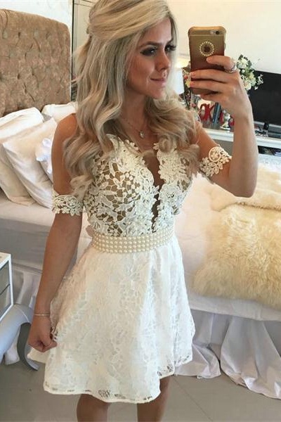 short lace homecoming dresses