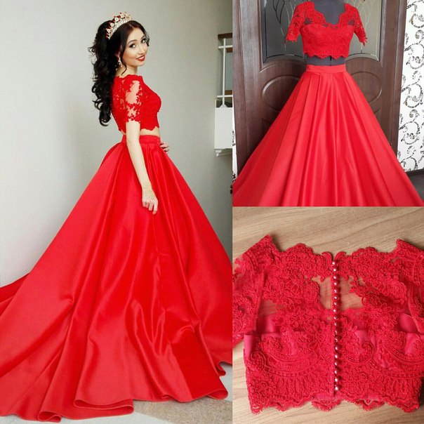 crop top evening gown