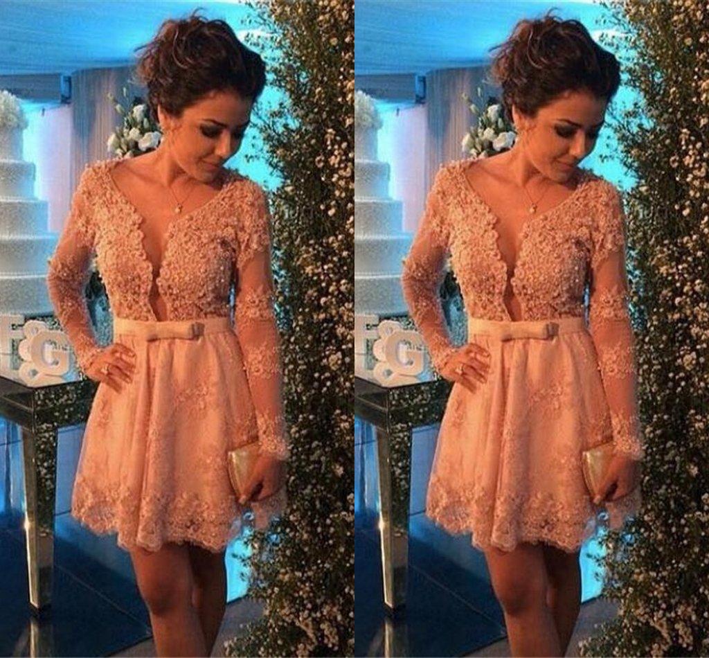 Elegant Champagne Short Dresses