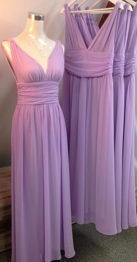Long Bridemaids Dress Spaghetti Purple Lavender Plus Size