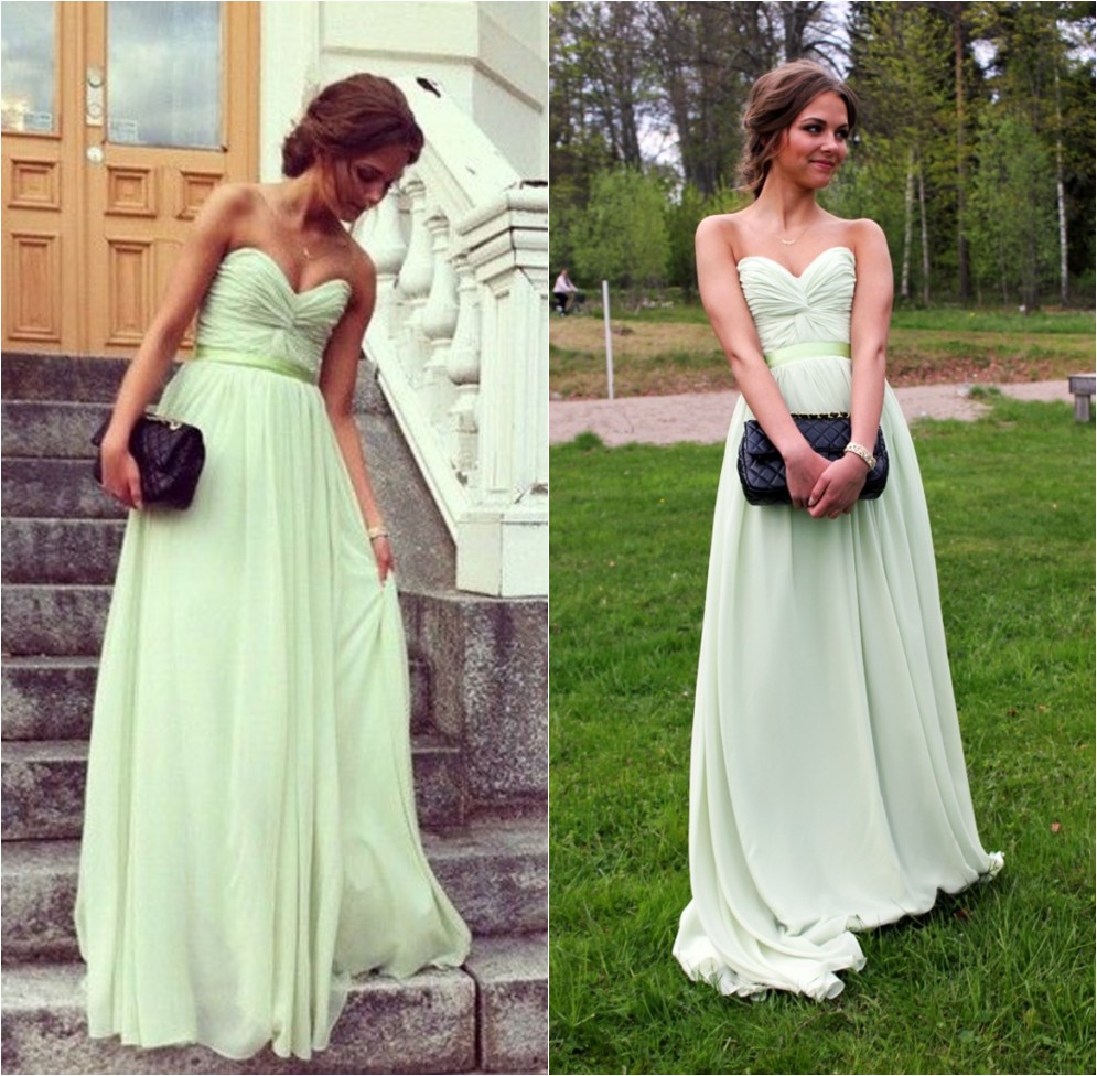 Light Green Bridesmaid Dress Custom Chiffon Dresses Light Green Bridesmaid Dress Custom Chiffon Dresses Prom Women Summer Long