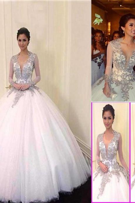 Shiny White Tulle Prom Dress, Elegant Pleated Party Evening Dress cc1642 main image 0