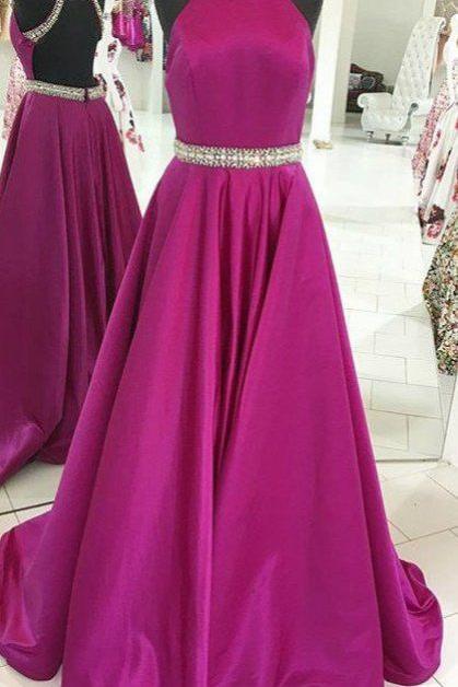 dark pink long dress