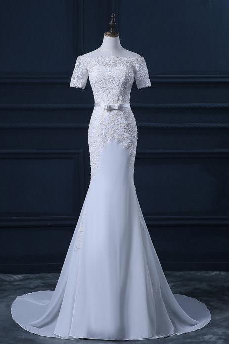 Wedding Dress,sexy Elegant Charming Wedding Dress,mermaid Lace Prom Dress,elegant Wedding Dress,wedding Dresses, Wedding Dress,formal Dress, Sexy