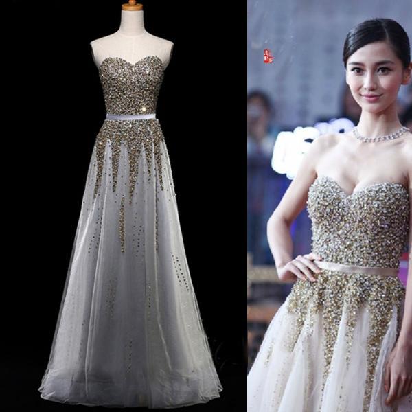 Red Prom Dresses Grey